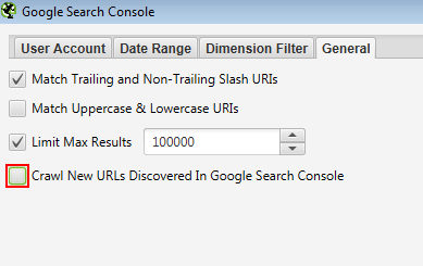 Crawl new URLs discovered in Search Console