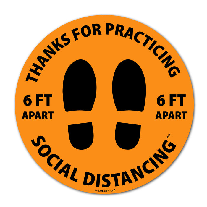 Social Distancing Floor Decals - Thanks For Practicing ...