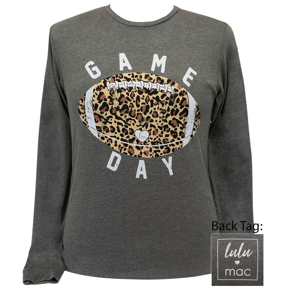 lulu mac-Game Day Leopard-Deep Heather LS-LM37 – Girlie Girl Wholesale