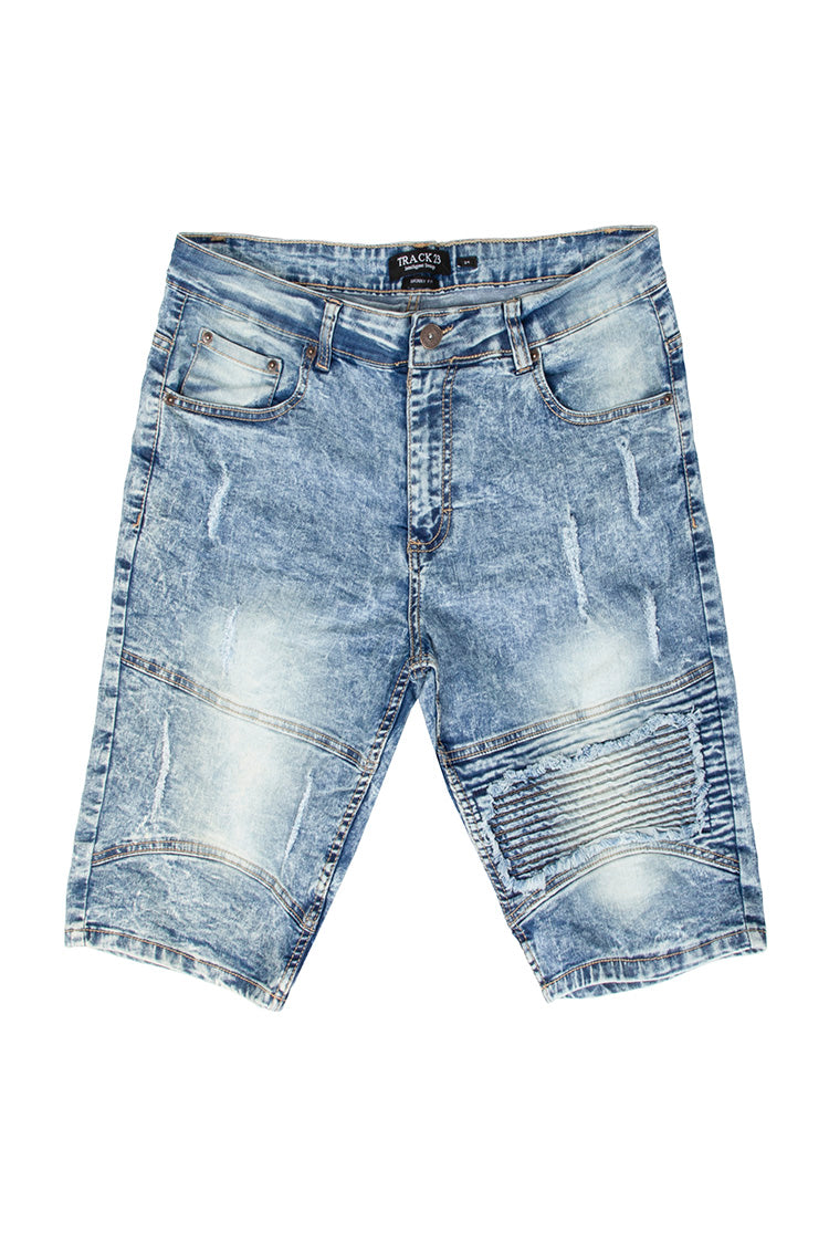 destructed denim shorts