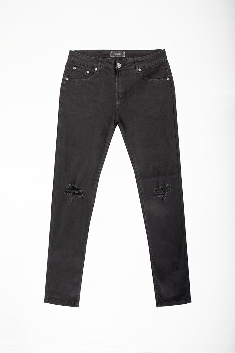 black knee jeans