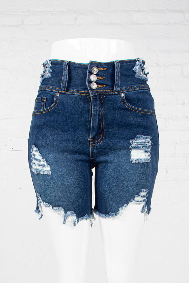 high rise 3 button jeans