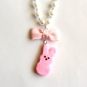 Peeps Marshmallow Bunny Necklace