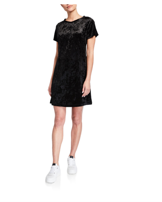 velvet t shirt dress