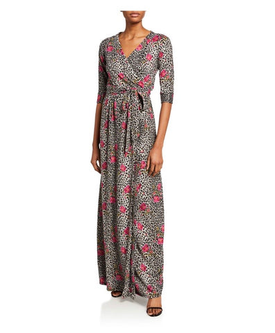 leopard maxi wrap dress