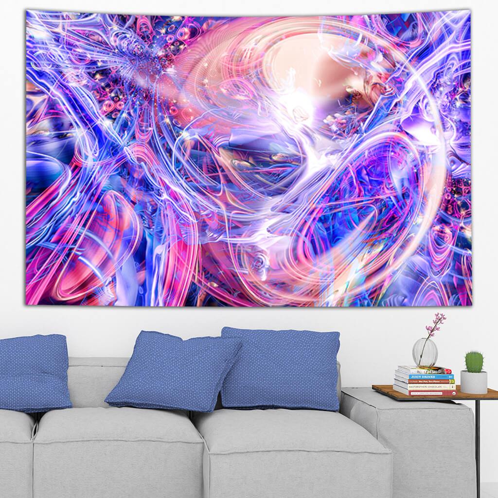 Cosmic Love Tapestry Johnathan Singer Art