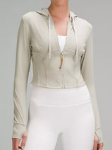 ZASUWA Female Zipper Corset Hooded Jacket Nav Image 1