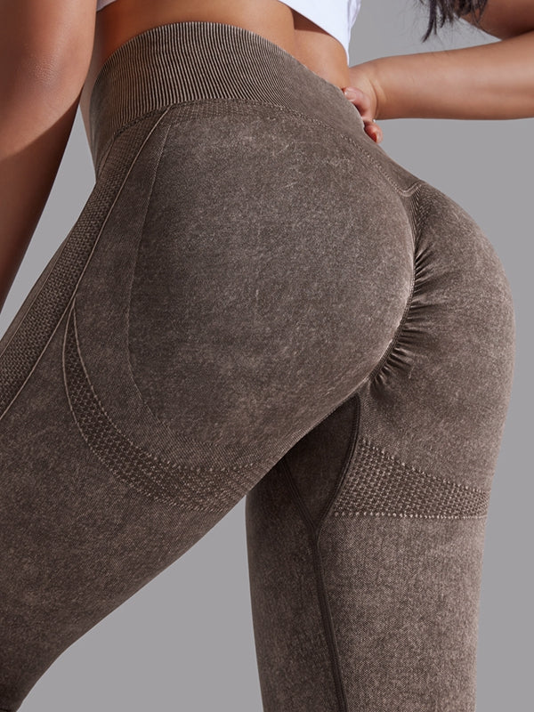 ZASUWA Female Denim Scrunch Bum High-rise Leggings