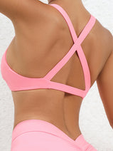 ZASUWA Female Twist Cross Back Sports Bras Nav Image 9