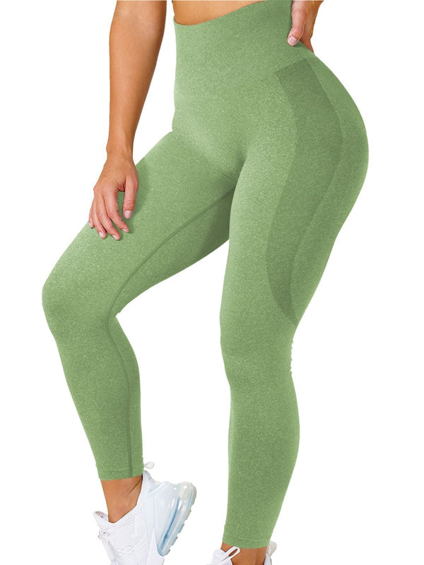 ZASUWA Female Smile Jacquard Quick-dry Seamless Leggings