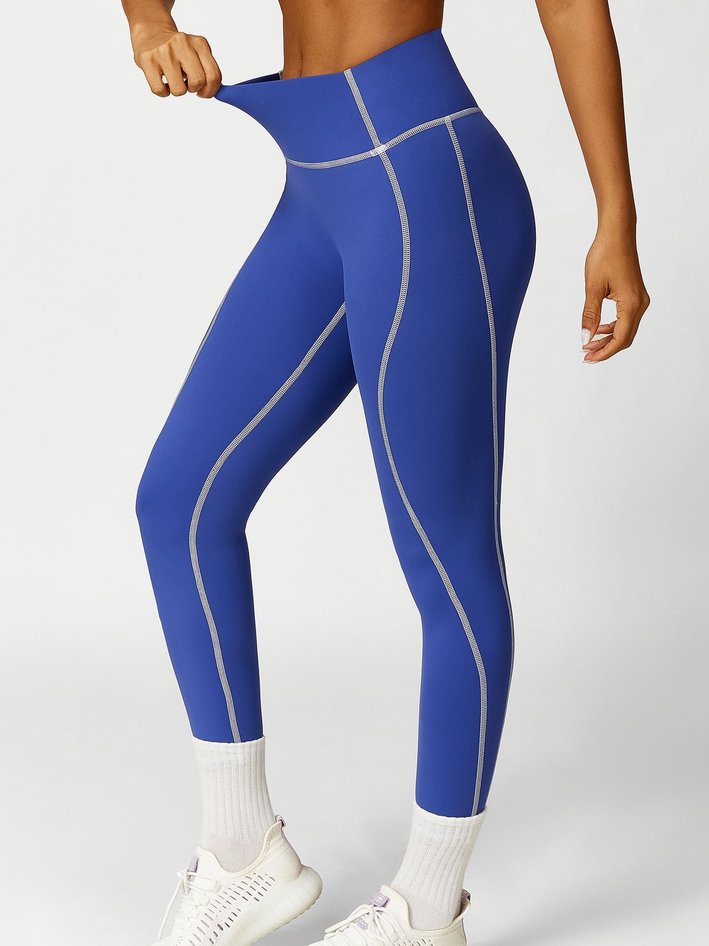 ZASUWA Female Hip-lift Fitness High-waisted Solid Color Yoga Leggings