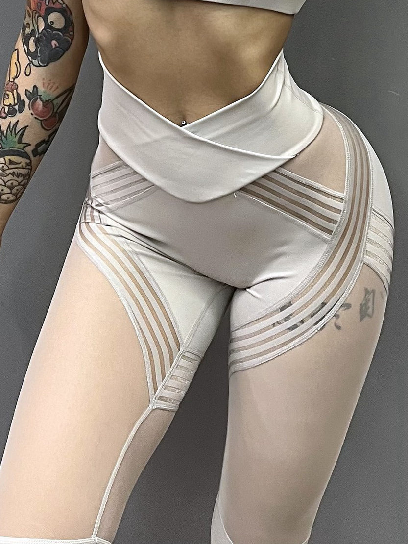 ZASUWA Female Mesh Quick Dry Elastic Tight Leggings