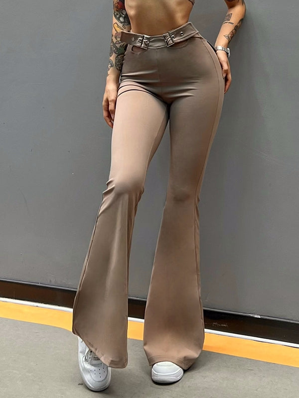 ZASUWA Female Cutout Flare Sassy Style Leggings