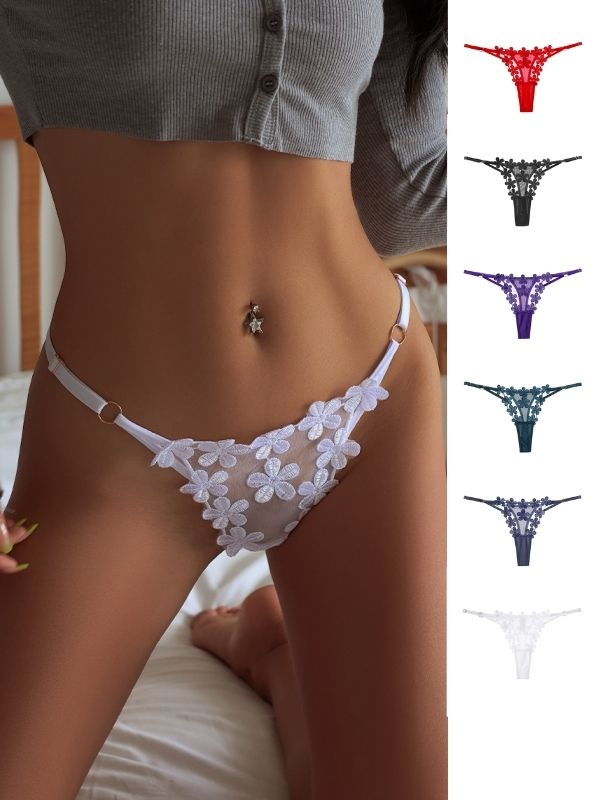 ZASUWA Female Lace Flower T-back Panties