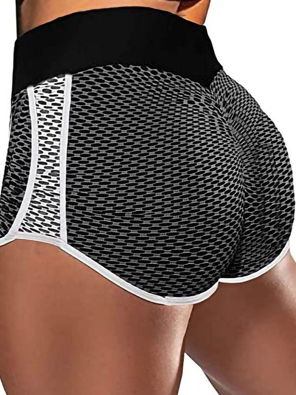 ZASUWA Female Contrast Color Scrunch Bum Tiktok Spandex Gym Booty Shorts