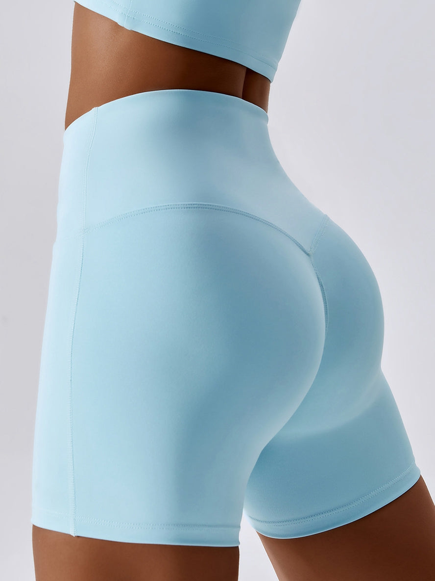 ZASUWA Female New Candy Color Spandex Gym Booty Shorts