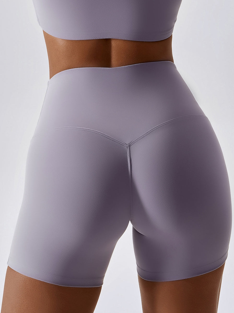 ZASUWA Female New Candy Color Spandex Gym Booty Shorts