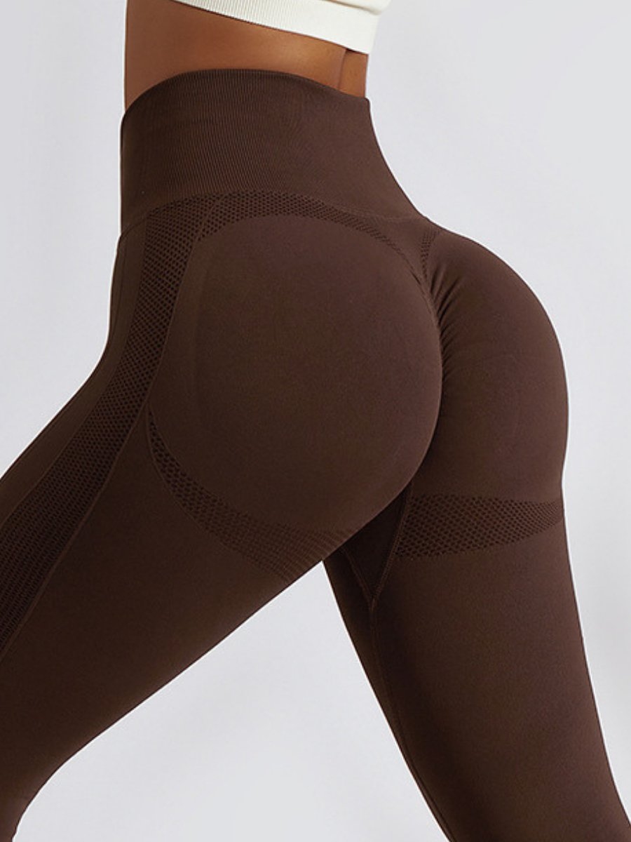 ZASUWA Female Scrunch Bum Seamless Hip-lift High-rise Leggings