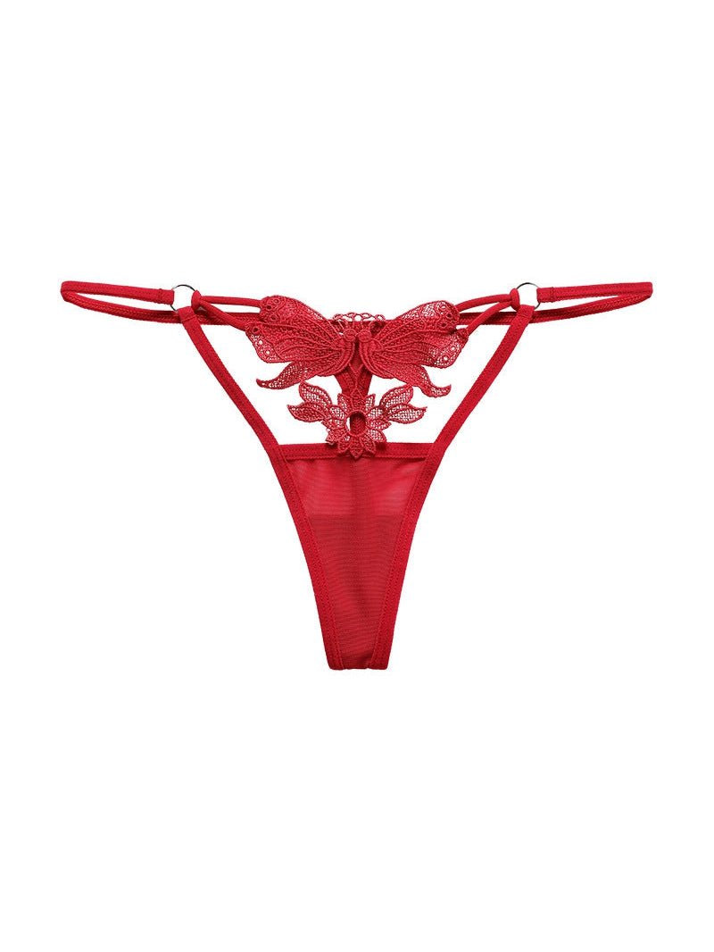 ZASUWA Female Hollow Flower Shape Mesh Panties