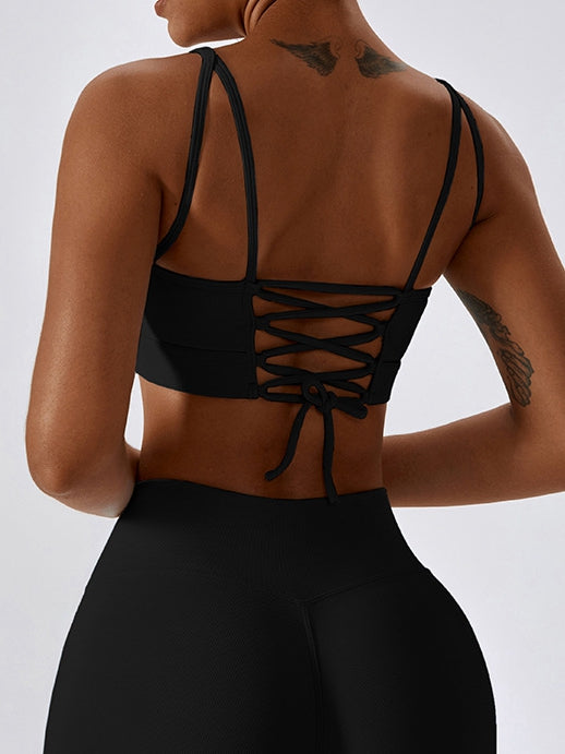 ZASUWA Female Lace-up Cross Back Sports Bras