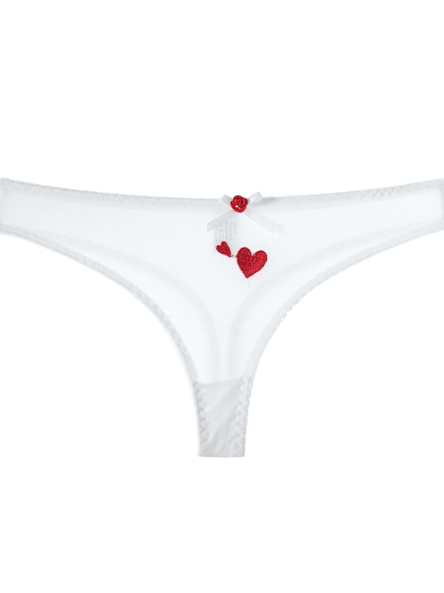 ZASUWA Female Love Print Mesh Panties