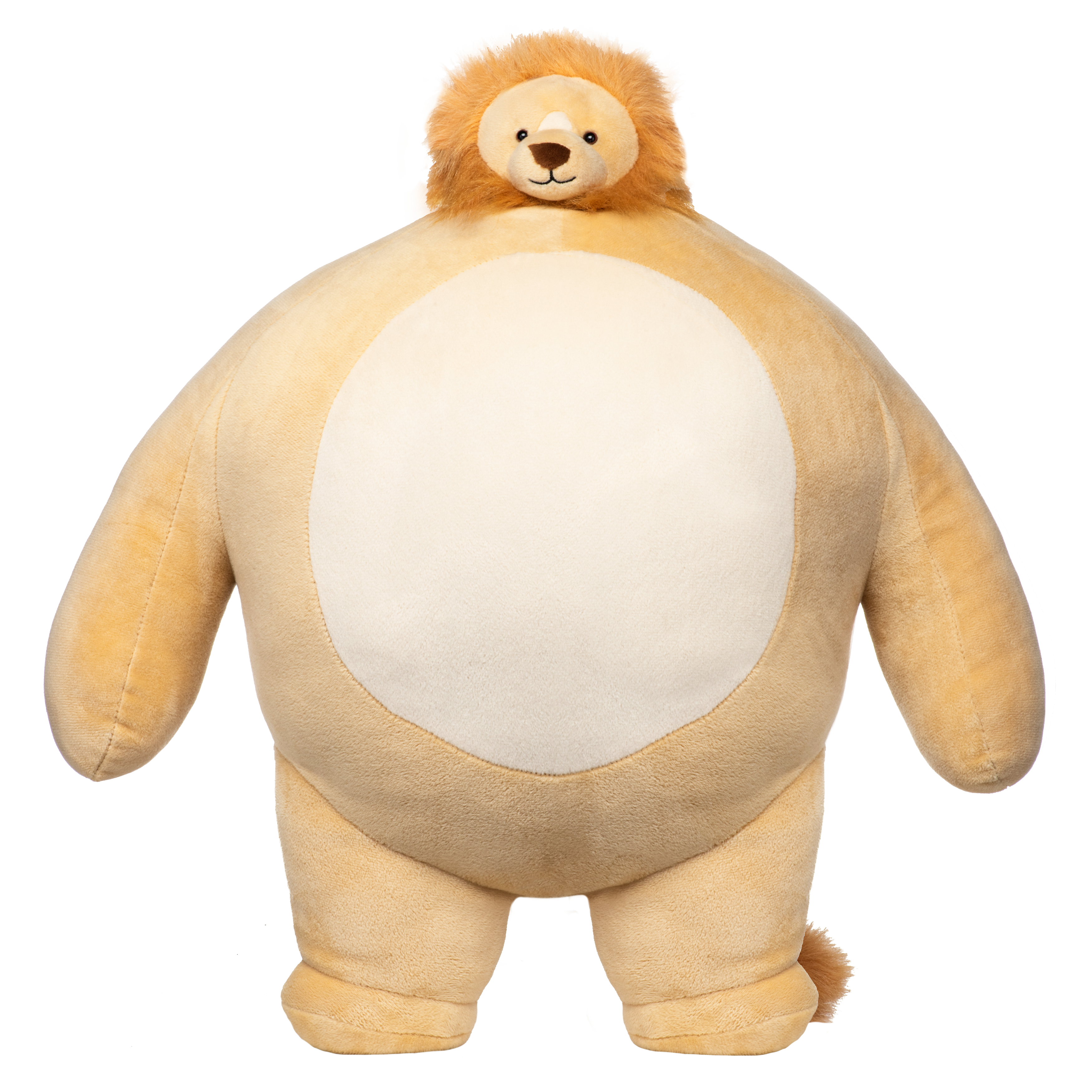 stuffed bear big body small head