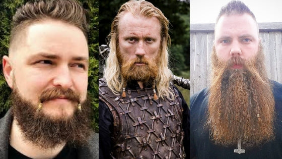 viking beard beaded olika modeller långt skägg och kort skägg 