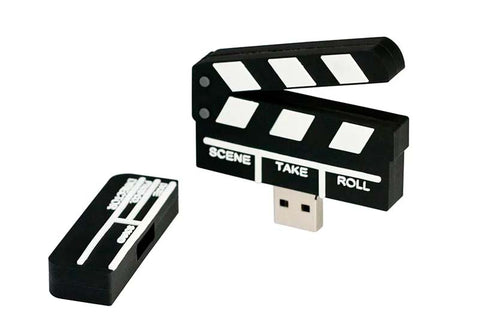 USB destapado en forma de pizarra de película.