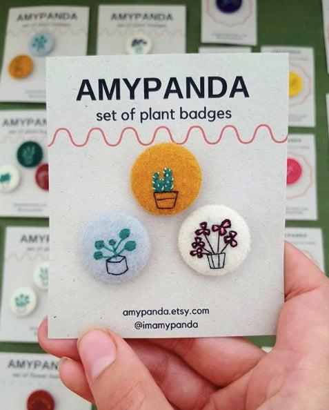 Amy Panda felt badges