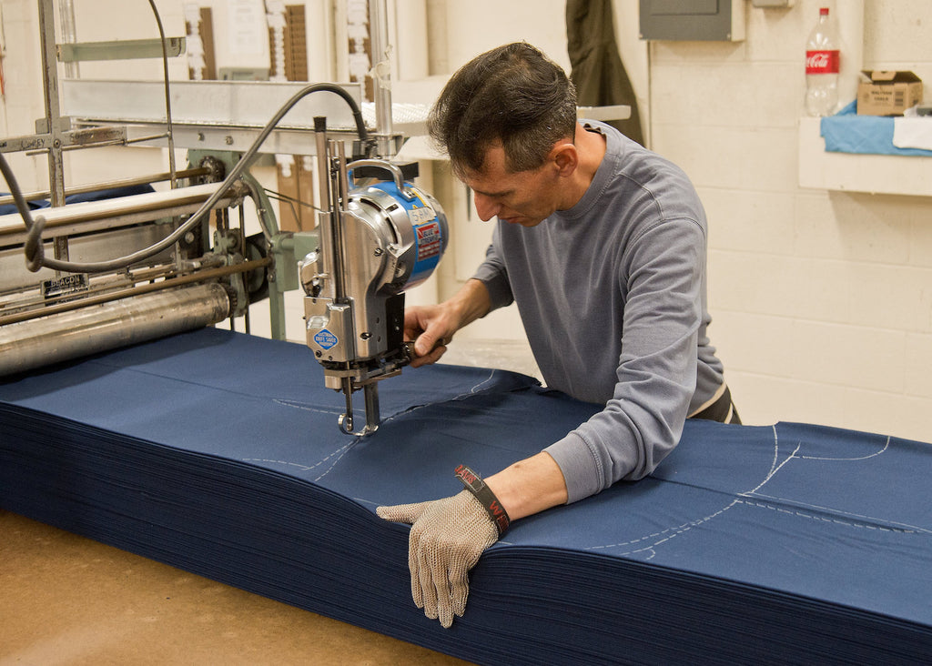 Bulk fabric cutting process used by the fast fashion industry