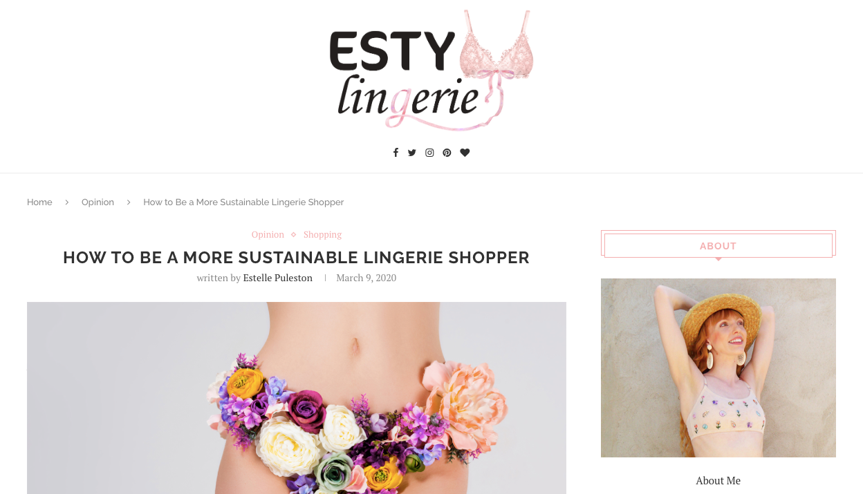 Esty Lingerie: 'How to be a more sustainable lingerie shopper'