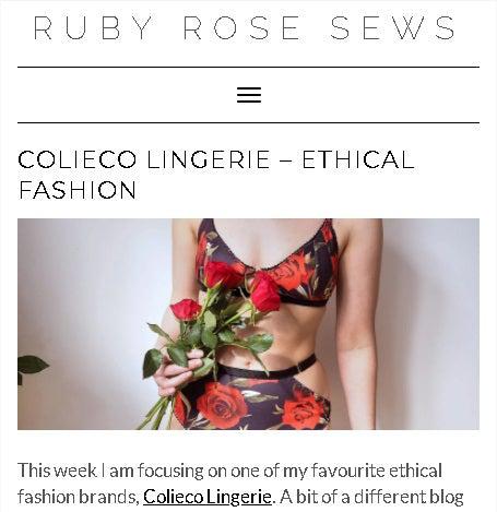 Ruby Rose Sews: ColieCo Lingerie - Ethical Fashion