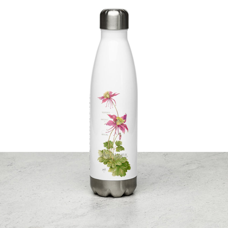 Columbine Botanical — Stainless Steel Water Bottle