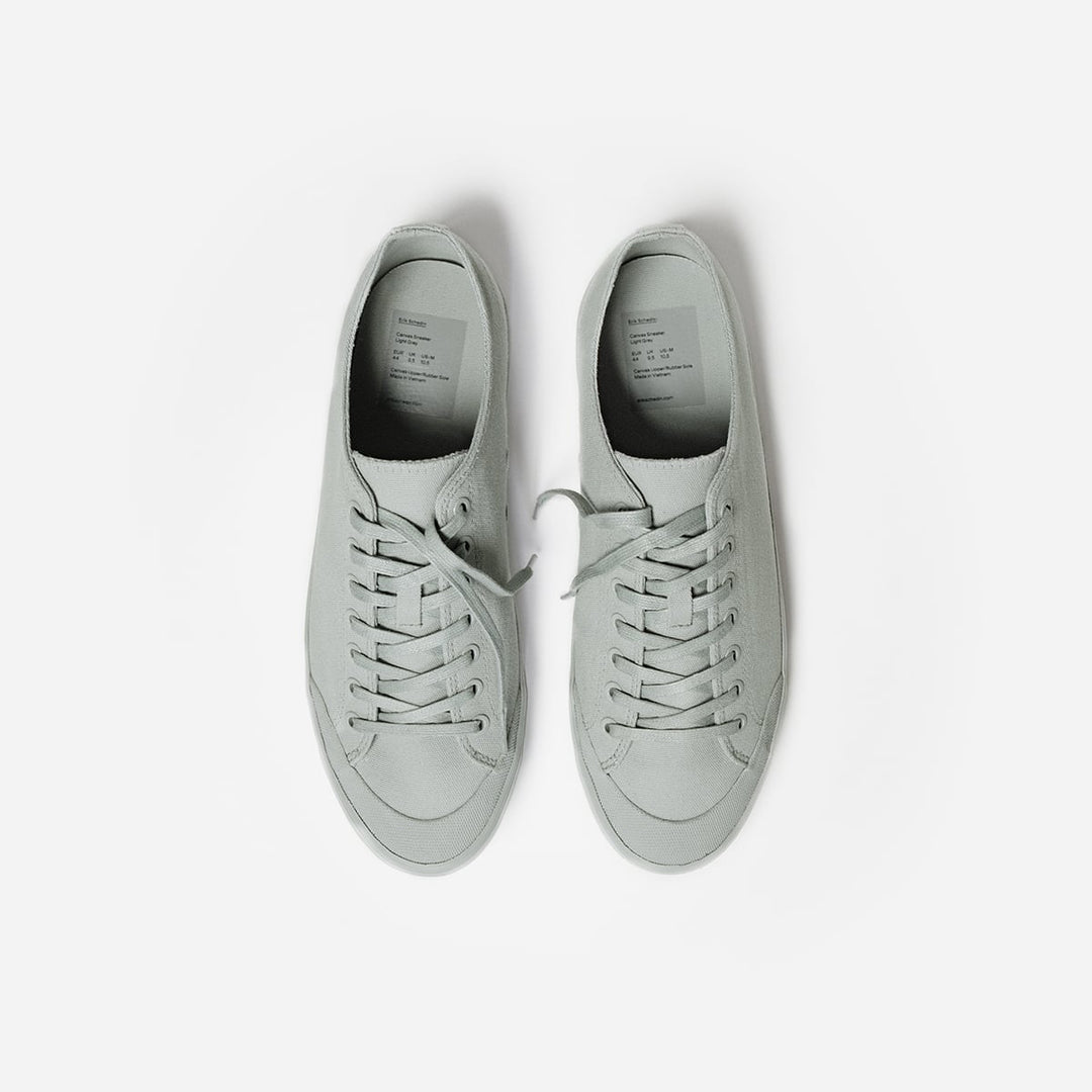 gray canvas sneakers