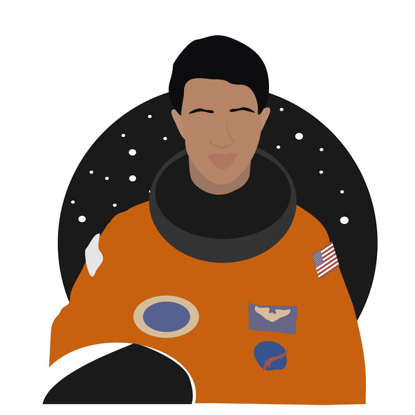 Mae C Jemison icon image. Pop culture. Minimal art. T-shirt, tote bag, poster and more. Gifts for fans of Mae C Jemison. NASA gifts, presents and clothing.