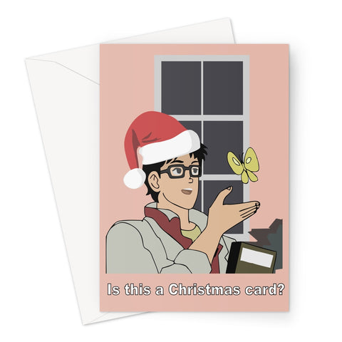 Personalised Christmas Card  Cute Handmade Card  Fun Cheeky Funny   Kawaii Anime Art  Gift for Her  Gift for Him  Holiday Greeting   Personalised christmas cards Christmas card illustration Cards handmade