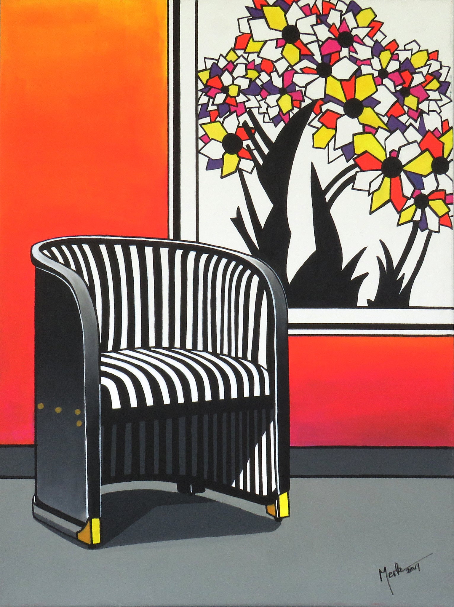 The Hoffman Chair by Brigitte Thonhauser Merk Acrylic  on 