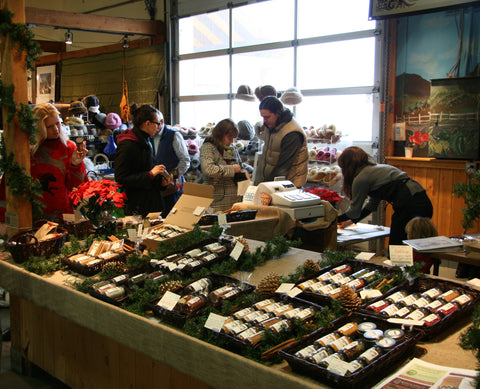 Temporary stall at the Calgary Farmers' Market