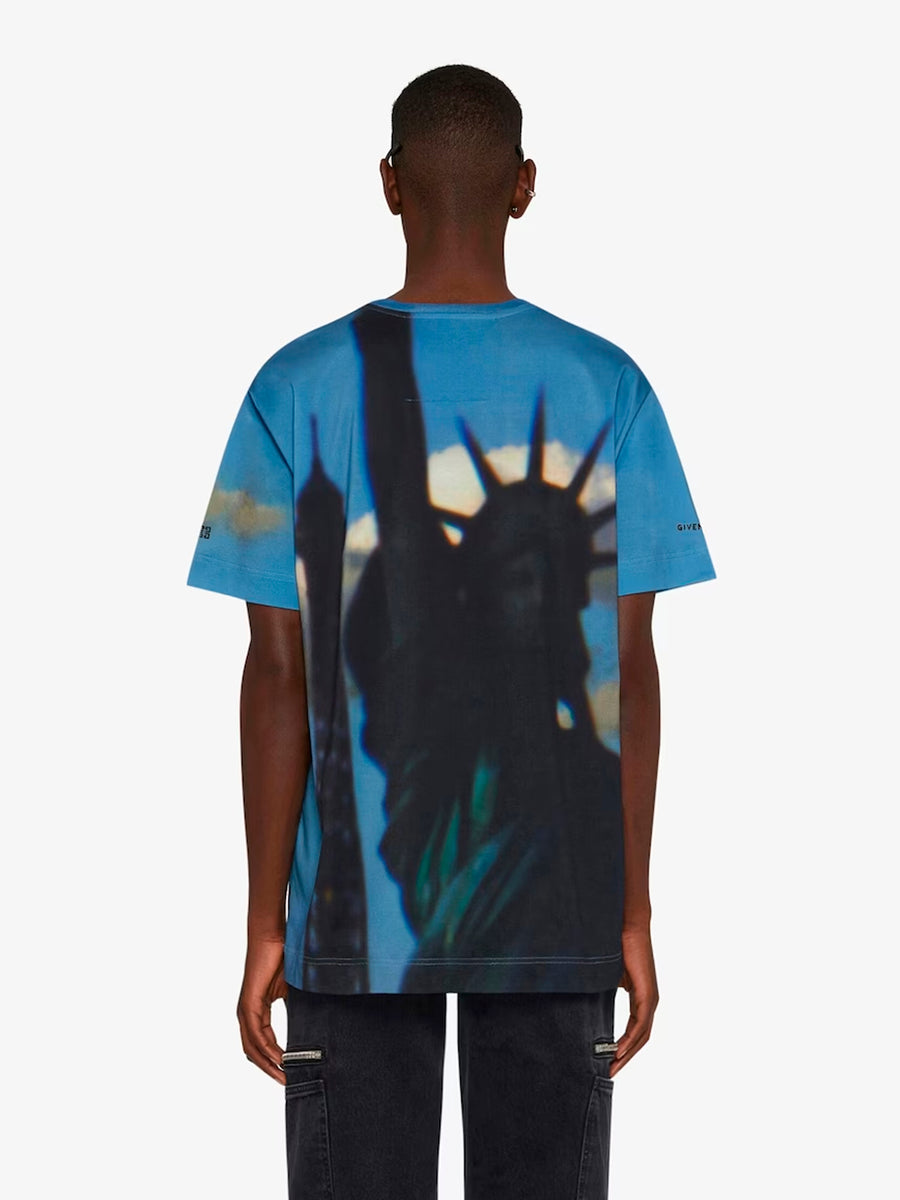 Givenchy Statue Of Liberty Oversized T-Shirt In Cotton Multicolored ...