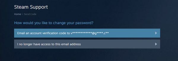 Steam desktop - Password change