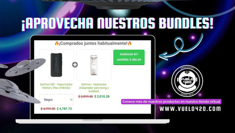 combo kit bundle smoke shop pipa bong vaporizador davinci pax xvape volcano puffco cartucho 510 bacteria