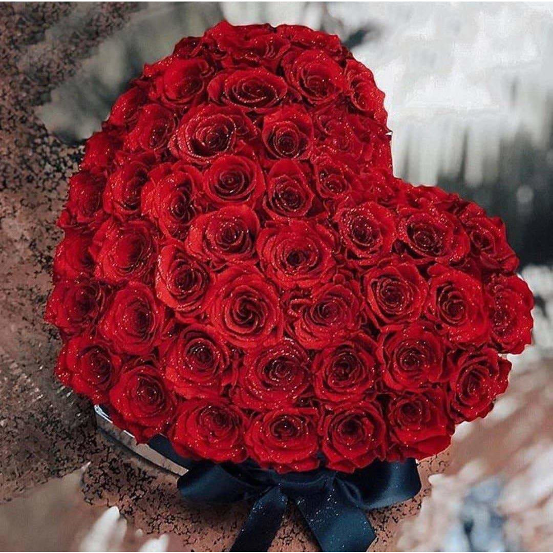 Limited Edition Glitter Red Roses That Last A Year Love Heart