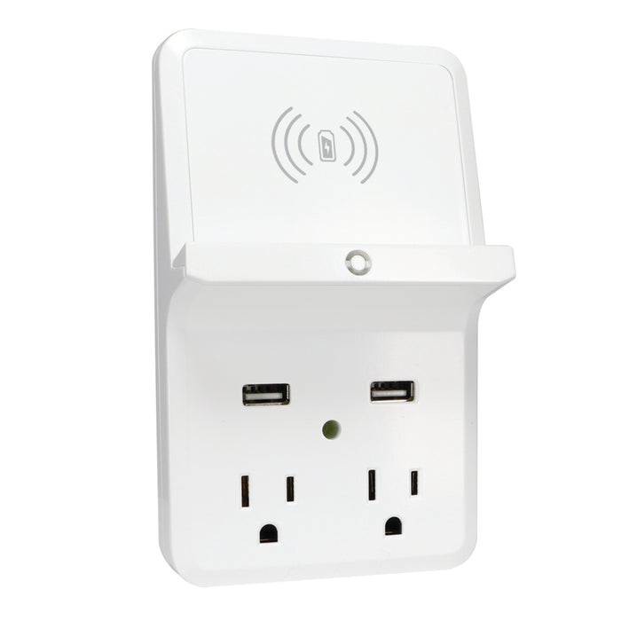 Wireless Charging Dock, 2-Outlet w/2-Port  USB Charger — Prime Wire &  Cable Inc.