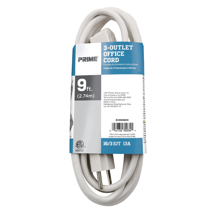 Bespreken naald hongersnood 9ft 16/3 SJT 3-Outlet Office Extension Cord — Prime Wire & Cable Inc.