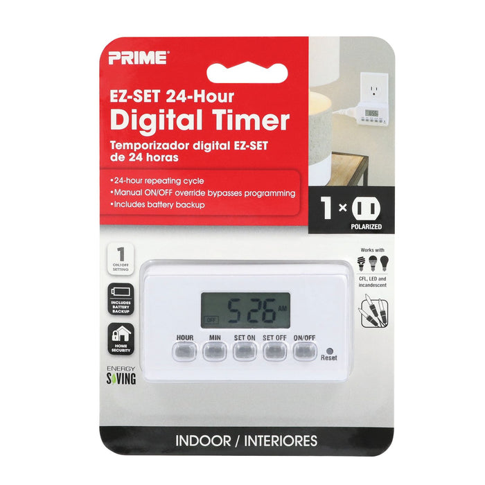 1-Outlet Digital 24hr Timer Prime Wire Inc.