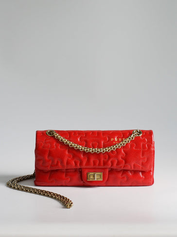 Chanel Red Quilted Patent Leather 2.55 Reissue Flap Accordion Bag – OPA  Vintage