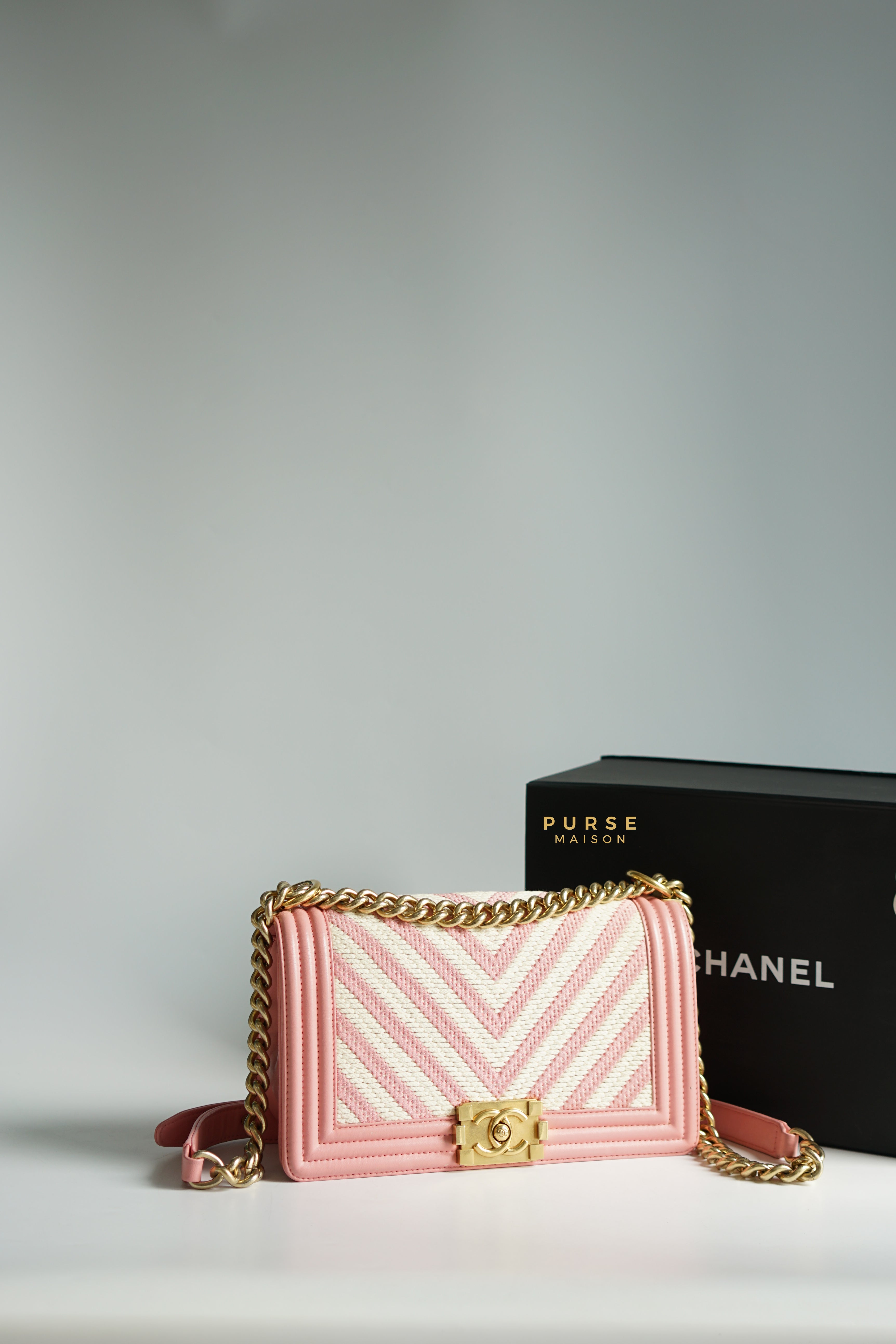 Chanel CC Wallet on Chain in Iridescent Pink Calfskin and