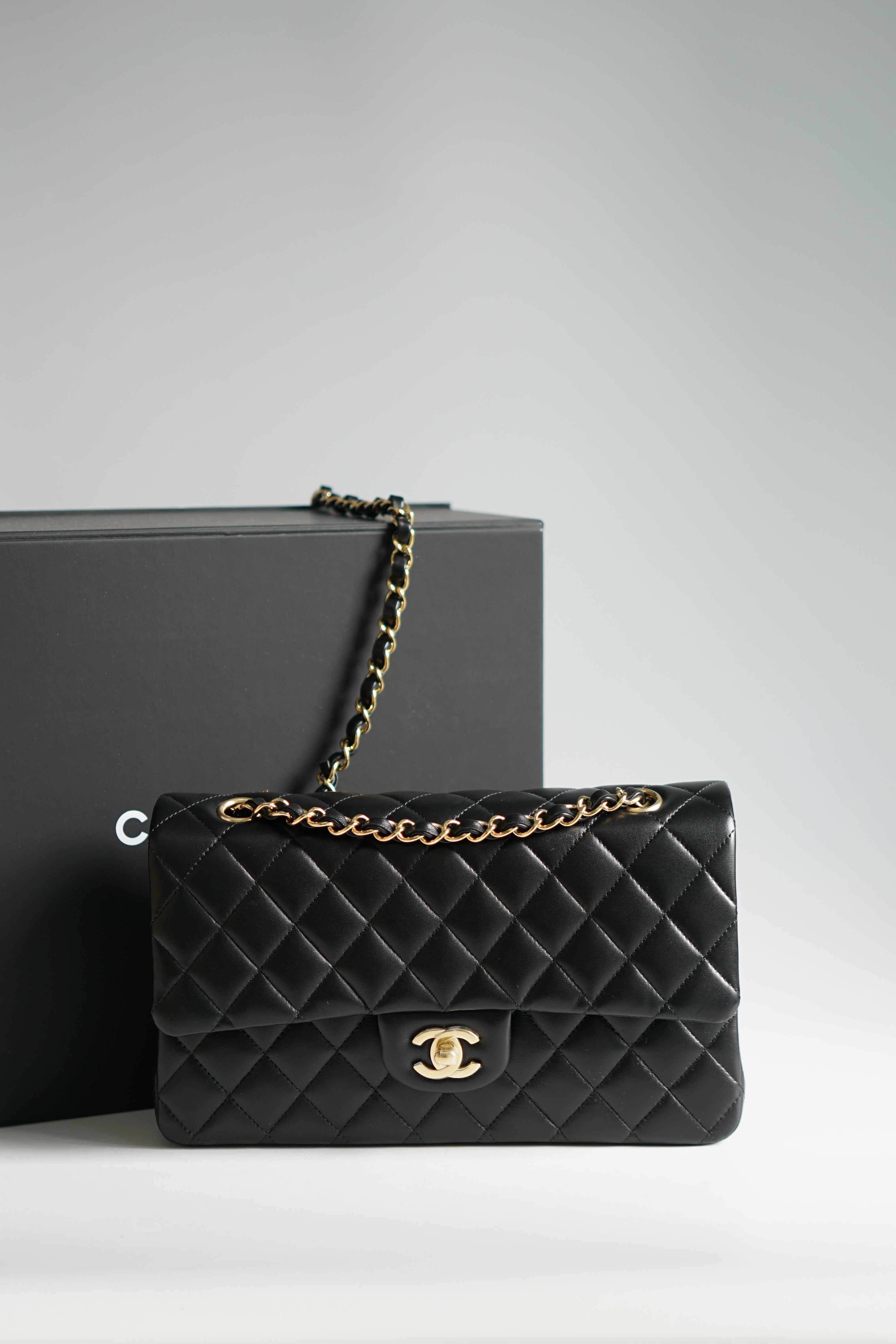 Chanel Boy Old Medium in Black Caviar Leather and Aged
