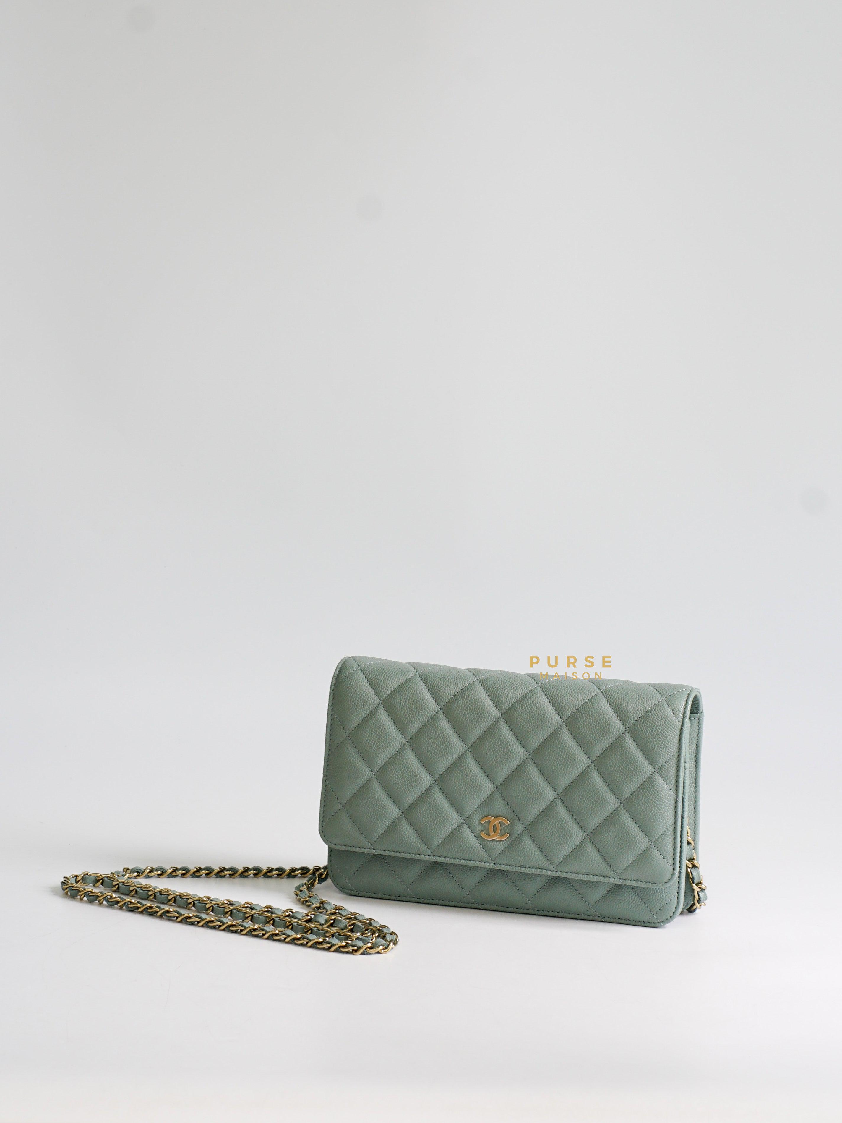 Chanel Reissue 2.55 Wallet on Chain Quilted Aged Calfskin Green 13333631