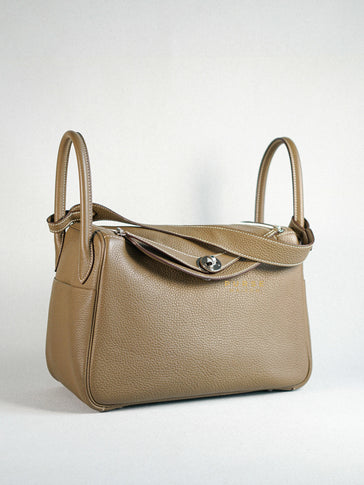 Hermes Lindy 30 Etoupe Clemence Gold Hardware